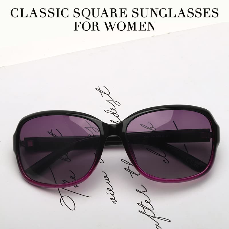 Image of SIPHEW Women's Polarized Sunglasses w UV400 Protection,Classic Sun Glasses | Vintage Sunnies,Wraparound Shade,Lightweight & Comfortable,Big Sunnies eyewear,Driving,Outdoors