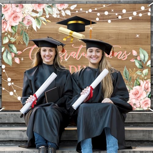 Avezano Banner Graduación Madera Rústica 7 x 5 ft miniatura 3