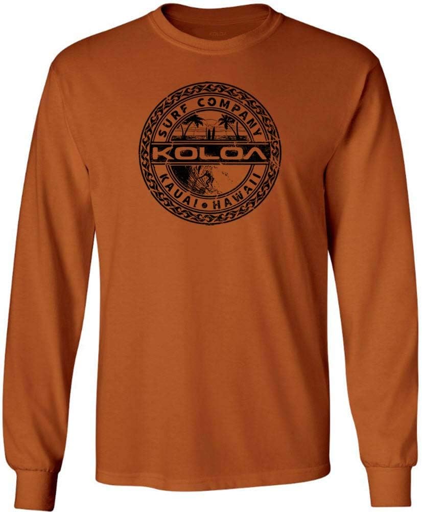 Koloa Surf Palms and Waves Long Sleeve Tees Regular, Big and Tall
