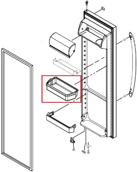 8WRS21SNHW00 IRS335SDHM00 WRS311SDHB00 WRS311SDHB01 WRS311SDHB03 Refrigerator Door Shelf Bin for Whirlpool WRS311SDHB09 WRS311SDHB10 WRS311SDHM00 WRS311SDHM01 WRS311SDHM02 WRS311SDHM04 Refrigerator