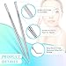 Chumia 2 Pieces 2 in 1 Lash Lift Tool Eyelash Separator Tool with Comb Stainless Steel Metal Lash Perm Lift Rods for Eyelash Eyebrow Comb Perming Tinting Curling Extension Supplies(Silver)