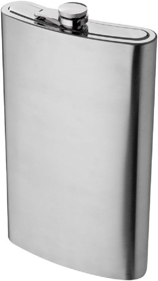 XXL Stainless Steel Hip Flask, 1.8 Litre Capacity, Ideal Gift for all Outdoor Fans