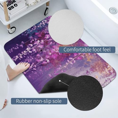 Tapis absorbant fleurs abstraites pour intérieur et extérieur