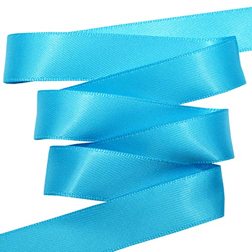 Image of Morex Ribbon 08816 /50-325 Double Face Satin Ribbon, 3 /8 inchx 50 Yd, Vivid Blue