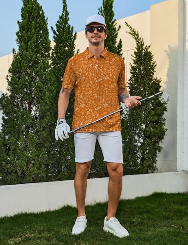 Camisa polo para hombre con patrón divertido, ligera y transpirable, con movilidad y secado rápido miniatura 5