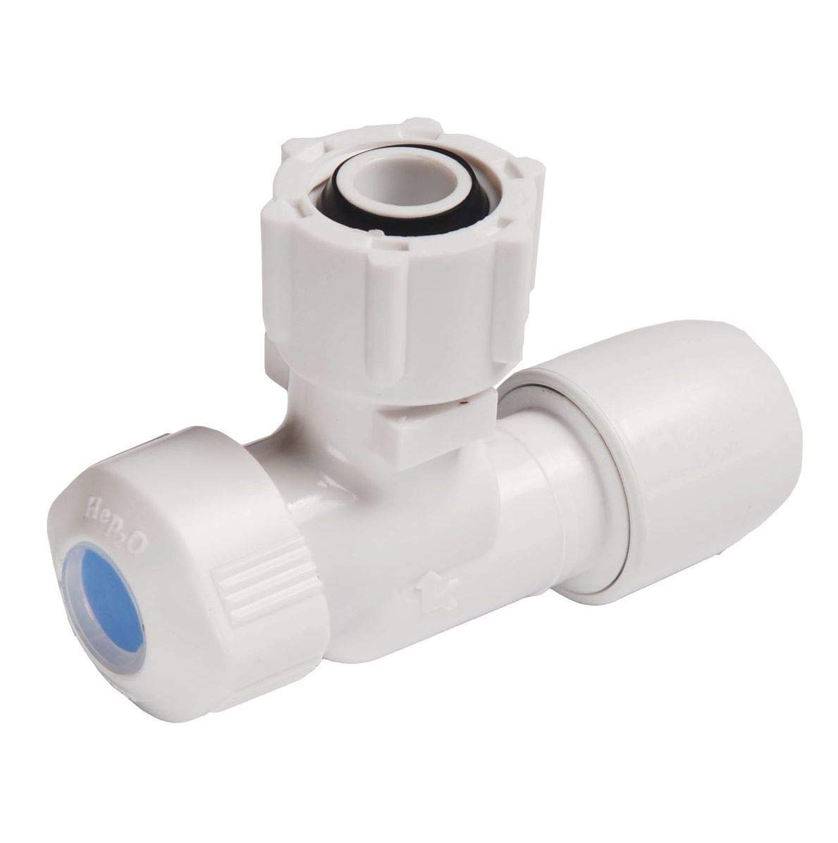 Hep2o Angled Service Valve 15Mm X 1/2" Bspp In Plastic White