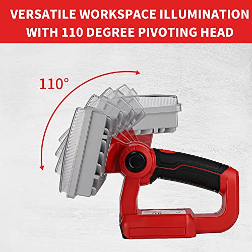 Image of DTEZTECH Cordless Work Light for Milwaukee 18V Battery, 40W 4200LM LED Work Light with 3 Modes, 9 inch Zinc Alloy Spotlight, Super Bright Jobsite Light for Camping, Outdoor /Indoor Use(Tool Only)