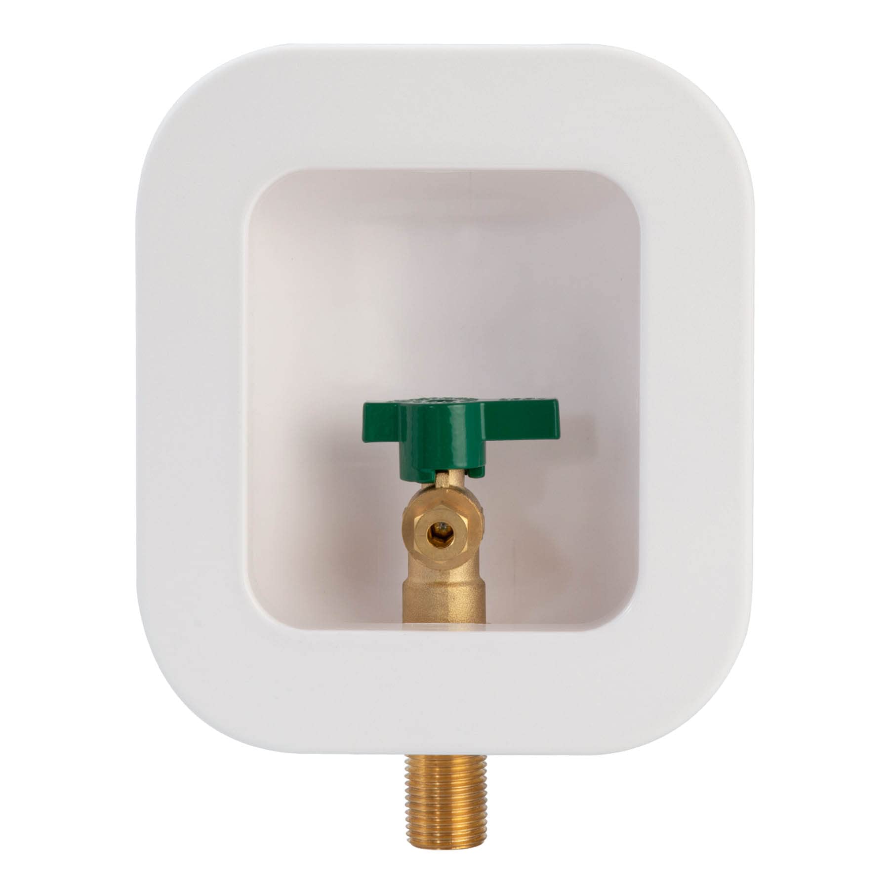 LingmfgIce Maker Outlet Box Sweat Thread, 1/2 inch Thread, 1/2 inch Copper Sweat, Connection 1/4 Inch Ice Maker Hose, Water Valve Box Inlet Compression Cover Old Work