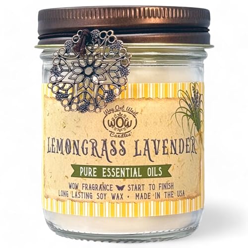 Lavender Lemongrass Aromatherapy Scented Candle
