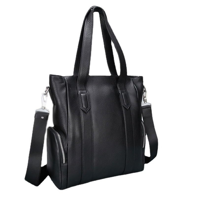 JSEIAJB Top Layer Cowhide Leather Briefcase