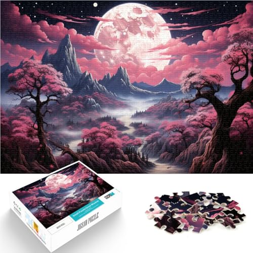 Jigsaw Puzzle para adolescentes, diseño de cereza japonesa, paisaje, rompecabezas para adultos, 1000 10,27 x 14,96 cm, rompecabezas educativos