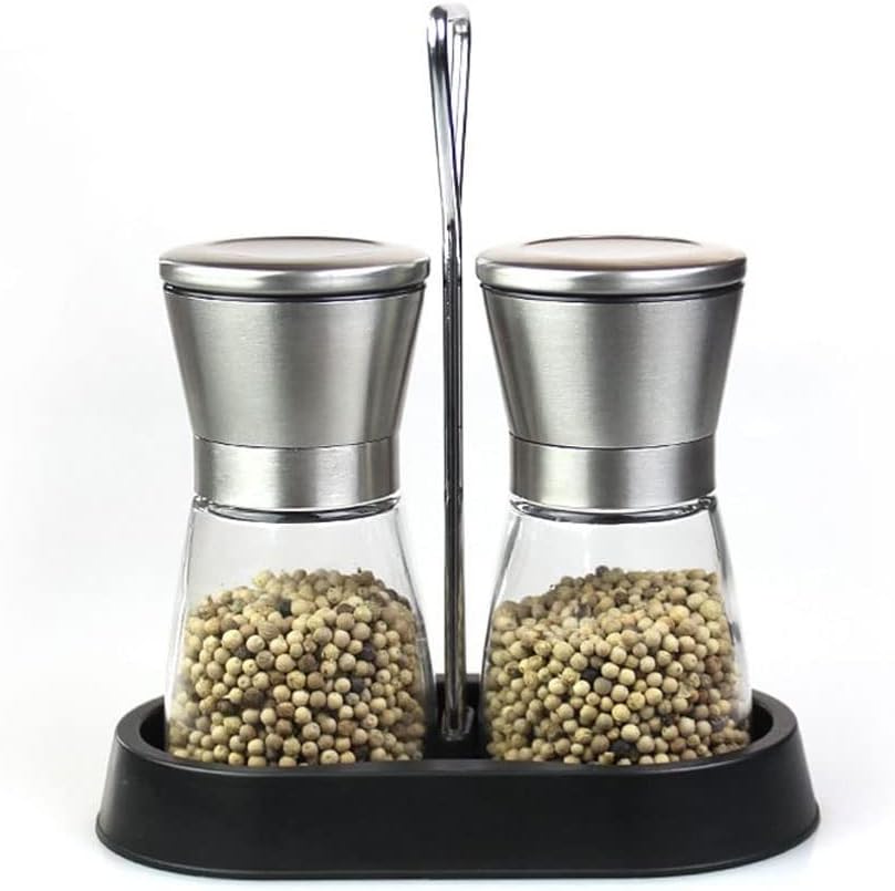 Stainless Steel Salt and Pepper Grinder Set of 2 Premium Mill for Kitchen