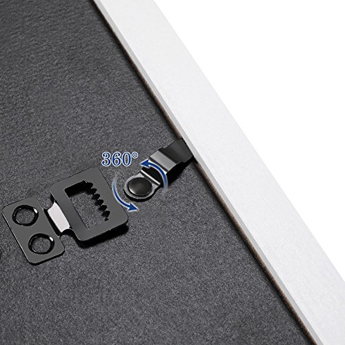 SONGMICS Bilderrahmen 10er Set, für 2 Fotos in 20 x 25 cm, 4 Fotos in 13 x 18 cm, 4 Fotos in 10 x 15 cm, Kunststoffscheibe, MDF, wolkenweiß RPF310W – Bild 6