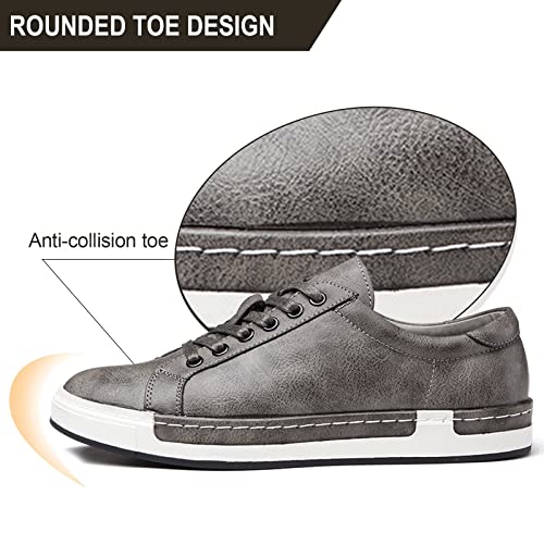 Men Leather Casual Shoes Lace-up Oxford Fashion Non-Slip Flats Trendy Business Comfortable Sneakers4