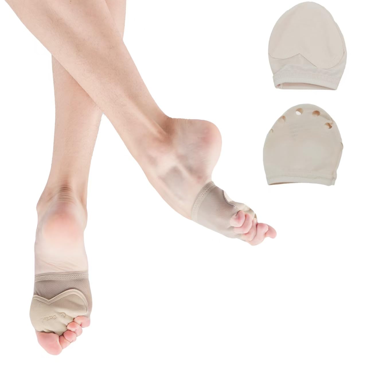 Caplancy Foot Undies Thongs Half Sole Dance Shoes 5 Toe Lyrical Dance Paws Pads Ballet Belly Contemporary Dance Shoes for Women Girls Fitness Classic Pink LA