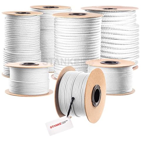 Seilwerk STANKE Polypropylen Seil geflochten PP Seil Polypropylenseil WEISS Festmacher Flechtleine Tauwerk Tau Reepschnur, 2mm, 10m Cover