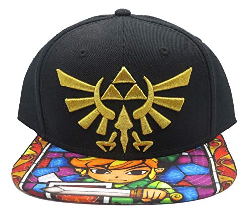 Nintendo Zelda- Stained Glass Sublimated Snapback Hat Size ONE Size