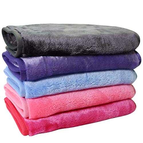 Makeup Remover Cloth 5 Pack - NUGILLA Reusable Microfiber Cleansing Towelï¼ŒSuitable for All Skin Typesï¼ŒMove Makeup Instantly