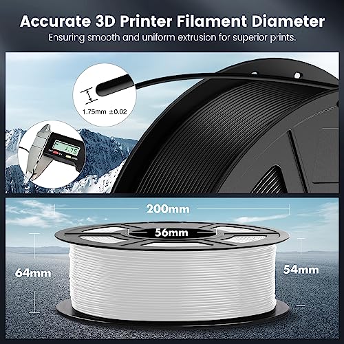 Image of PLA 3D Printer Filament, SUNLU Neatly Wound PLA Filament 1.75mm Dimensional Accuracy + /- 0.02mm, Fit Most FDM 3D Printers, Good Vacuum Packaging Consumables, 1kg Spool (2.2lbs), 330 Meters, PLA Green