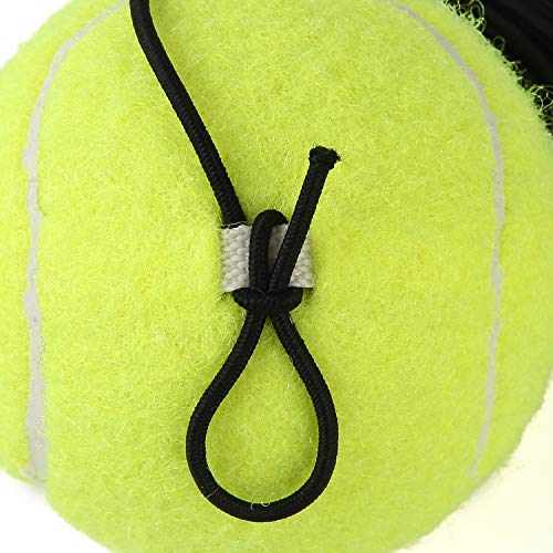SCIONE Tennis Trainer Ball with String 4 Pack,Sport Tennis Stroke Tennis Ball with Elastic Rope-Back Training Gear Tennis Practice Tool for Single Tennis Player Outdoor Indoor Sport (12)