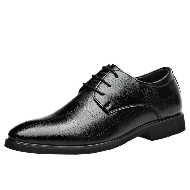 Classic Leather Dress Shoes for Men Oxford Lace-Up Formal Wedding Business Black Office Footwear for Professionals2