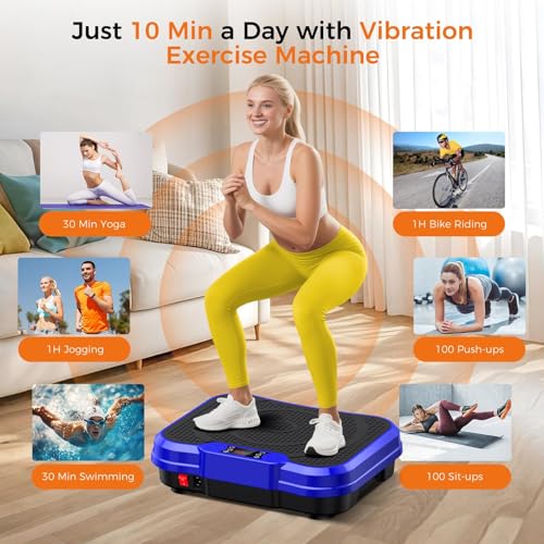 NXSCI Vibration Plate Exercise Machine,Vibrating Platform for Lymphatic Drainage with 250 Speeds,500 lbs Weight Capacity,Vibrated Plates for Weight Loss,Full Body Workout Equipment for Fitness at Home - Image 3