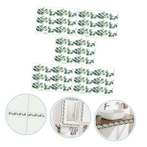 Tofficu 5 Pçs Adesivo De Borda De Videira Decoração De Casa Verde Decoração De Janela Quadro De Avis