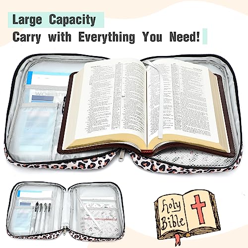 wuaerdy Capa Da Bíblia, Estojo para Livro, Capa para Livro, Bolsa de Igreja com Alça e Bolso com Zíp
