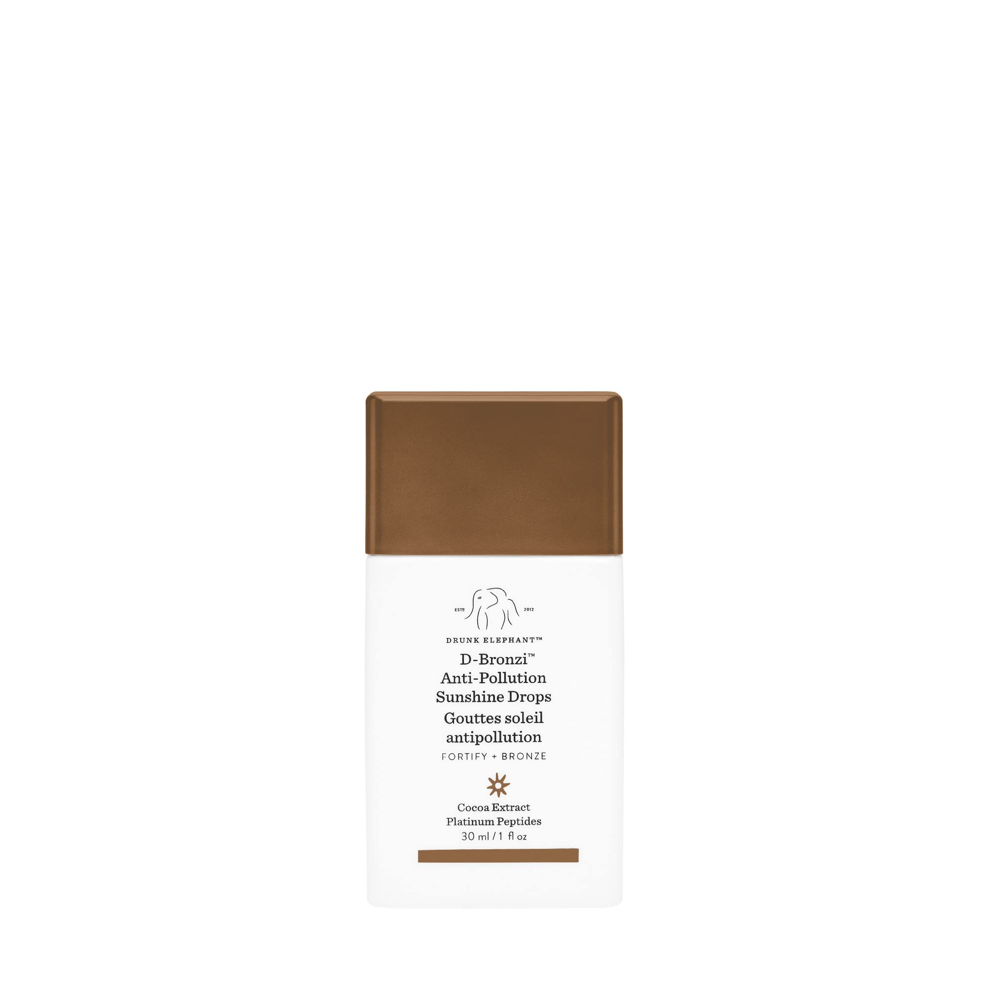 Drunk Elephant D-Bronzi Anti-Pollution Sunshine Serum Drops. Replenishing Face and Body Bronzing Ser