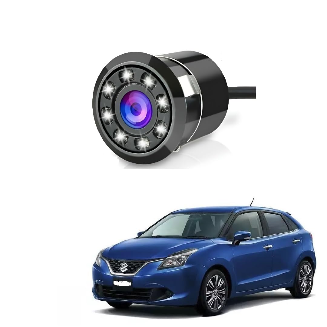 Car Rearview Parking Camera with Night Vision and 8 LED HD Enhanced Rearview Parking Assistance Backup Camera for Maruti Suzuki Nexa Baleno-image-10