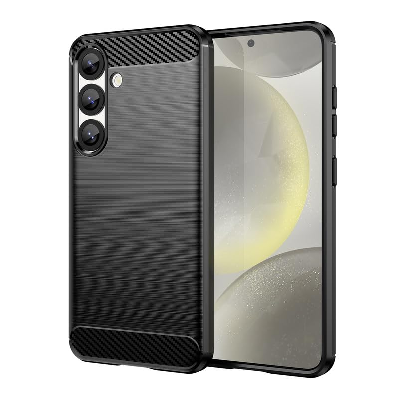 Image of Hybrid Carbon Fiber Back Case for Samsung Galaxy S25 (Black)