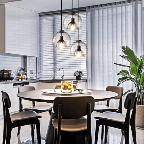 Lámpara de araña de estilo industrial nórdico con cristal decorativo E27 4