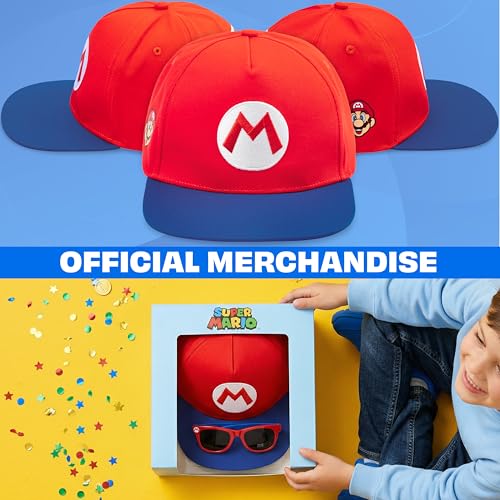 Image of Spongebob | Minecraft | Fortnite | Super Mario | Kids Baseball Cap & Sunglasses with UV Protection, Gifts for Boys