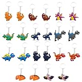 22 Llaveros De Dinosaurios, Coles De Dibujos Animados para Niños, Lindos Coles De Dinosaurios, Accesorios De Decoración De Bolsos, Regalos para Niños.
