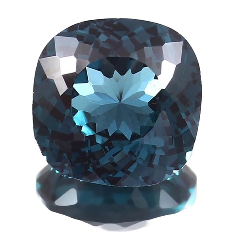 Tourmaline bleue verte naturelle du Mozambique en coussin 11mm pour bague et pendentif DIY