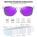 MEETSUN Polarized Sports Sunglasses for Women Men Driving Running Cycling Fishing Sun Glasses UV400 Protection Transparent Frame-Purple Mirror Lens