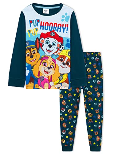 Paw Patrol Pijama Patrulla Canina Niño - Pijama de Manga Larga para Niños(Multicolor, 5-6 años)