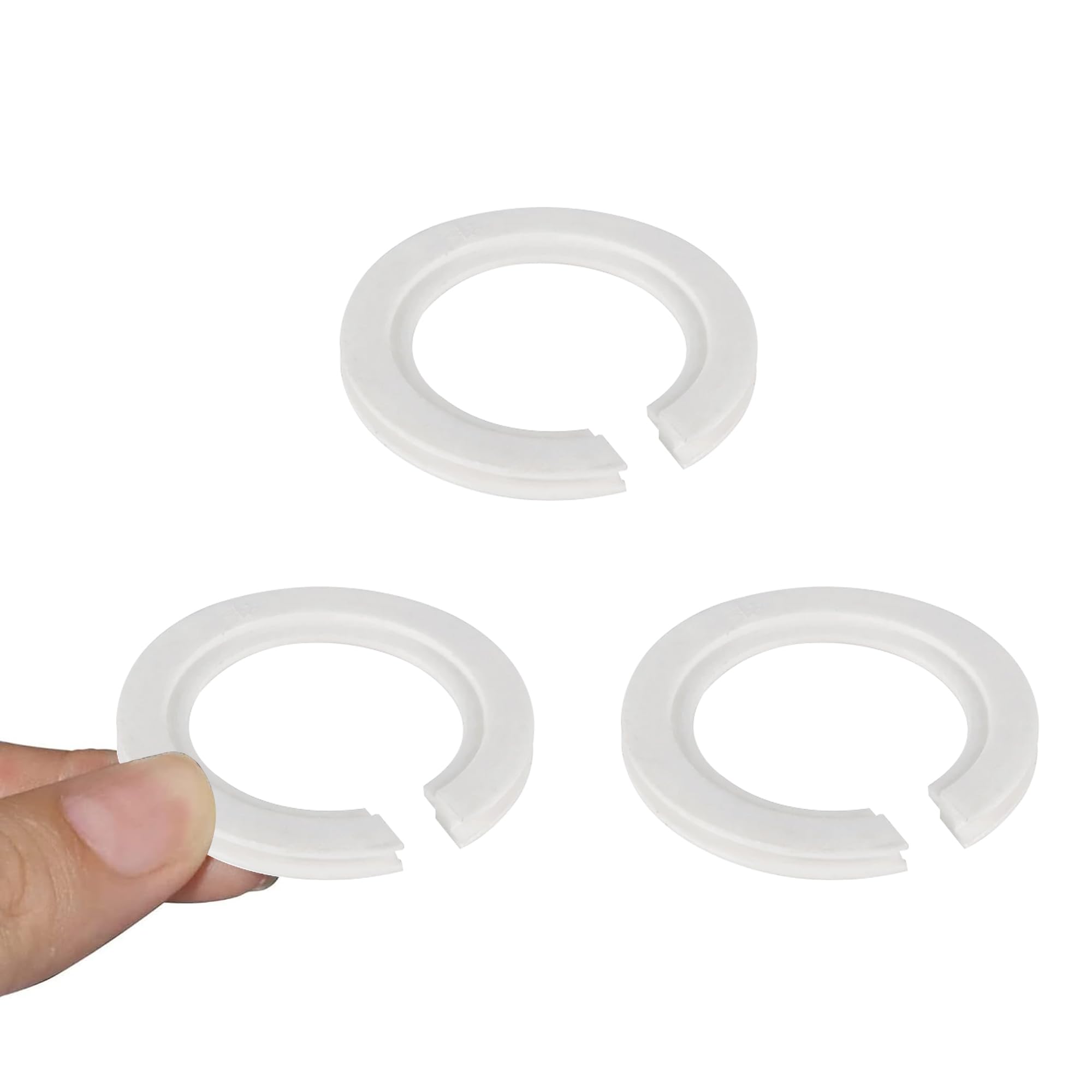 Ledsone White 3 Pcs Lampshade Reducer Ring Adapter For E27 To E14 Bulb Holders