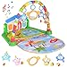 HIUME Gimnasio Bebé, Manta de Juego para Bebé Recién Nacido, Juguetes para Bebés Multiusos,Juguetes con Música y Luces para Niños y Niñas, Regalo para Bebés Pequeños de 0 a 6-12-24 Meses