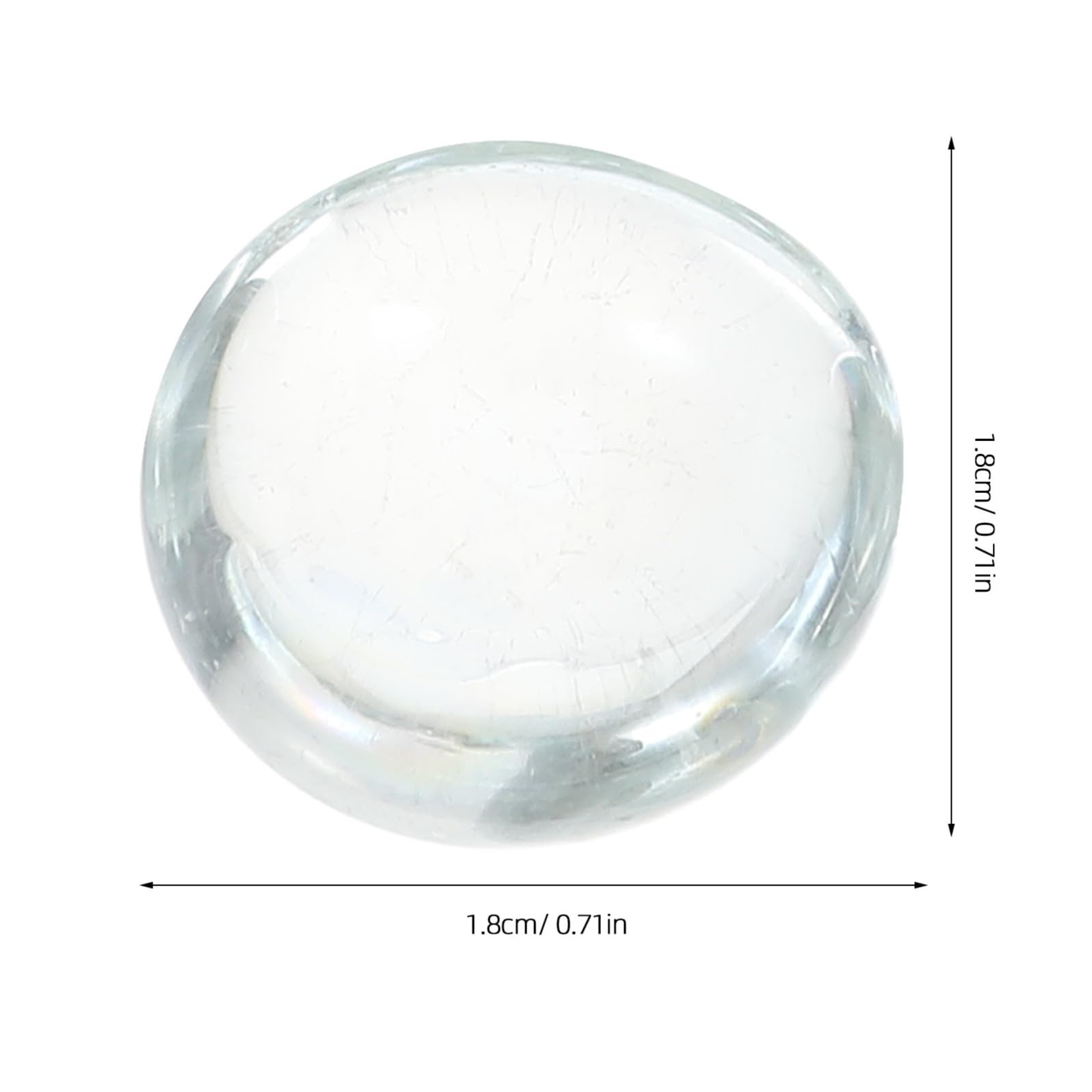 GALPADA Vasi Decorativi Pietre di Vetro Piatte 17-19 Mm per Giardino e Artigianato, Rifrazione Luminosa Brillante, Peso 1800g per Composizioni e Micro Paesaggi