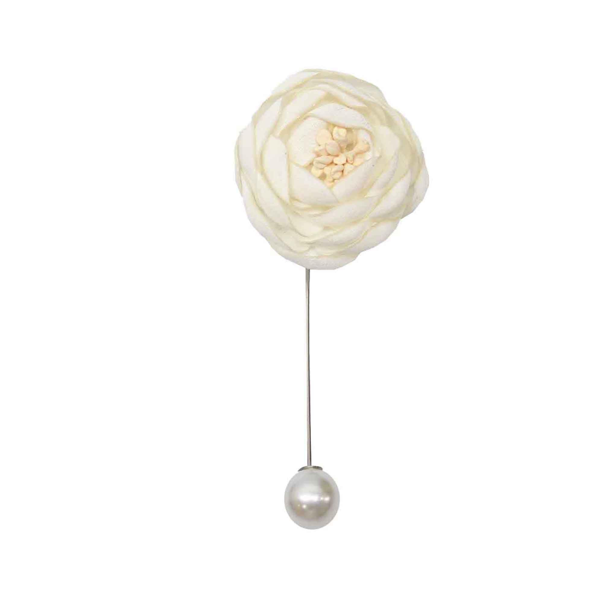 Leonardi Fabric Lapel Pin/Brooch For Mens | Suit | Ethnic | Formal | Floral | Packaging - Red Box | Size - Standard | Pack of 1 | (Off White) (B0CDPZJ8TM) Amazon Price History, Amazon Price Tracker