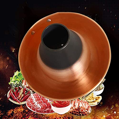 Olla tradicional china de carbón de cobre 36 cm miniatura 7