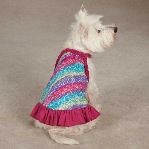 East Side Collection ZM2950 16 81 Confetti Dress for Dogs, Medium, Raspberry