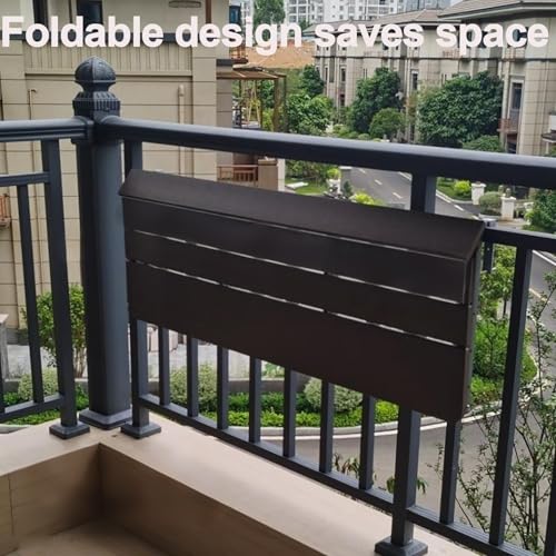 Table suspendue d'extérieur pliante pour balcon avec support de bar réglable en hauteur - 5