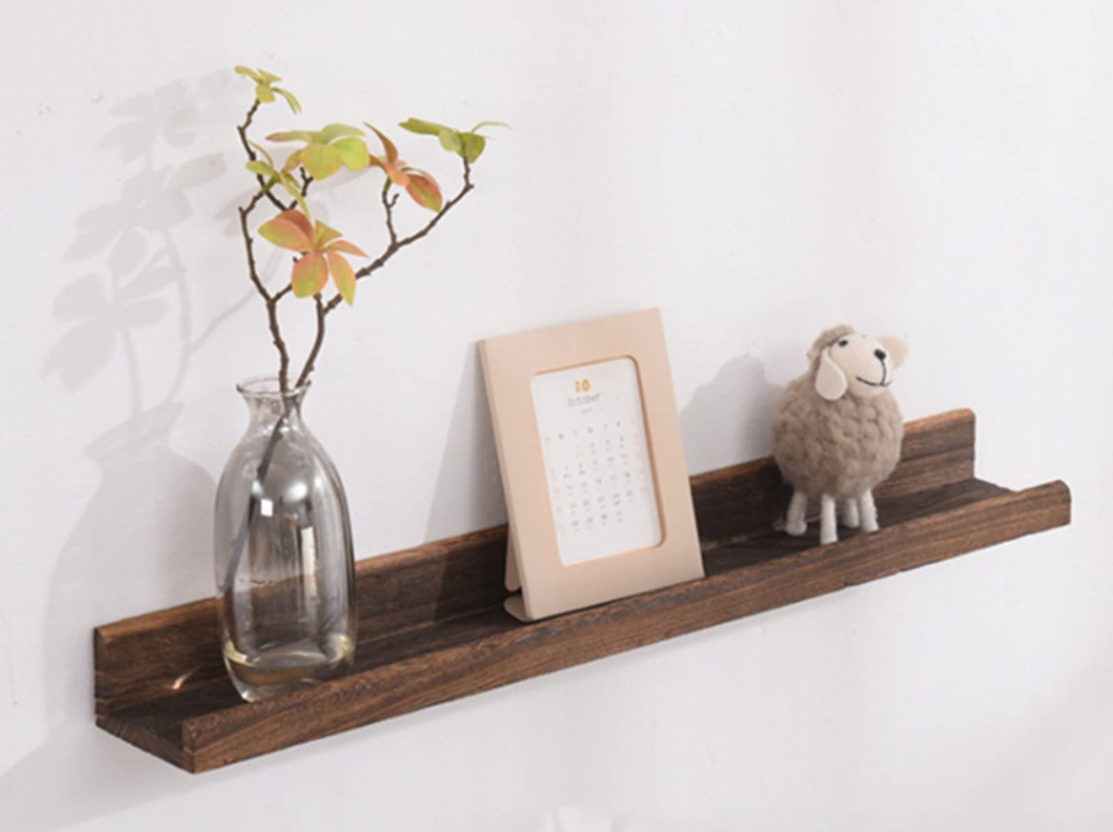 PULaif Floating Shelves for Wall, Solid Wood Floating Shelf Wall Hanging Bookshelf Partition Bedroom Living Room TV Wall Decoration Multiple Sizes(A)