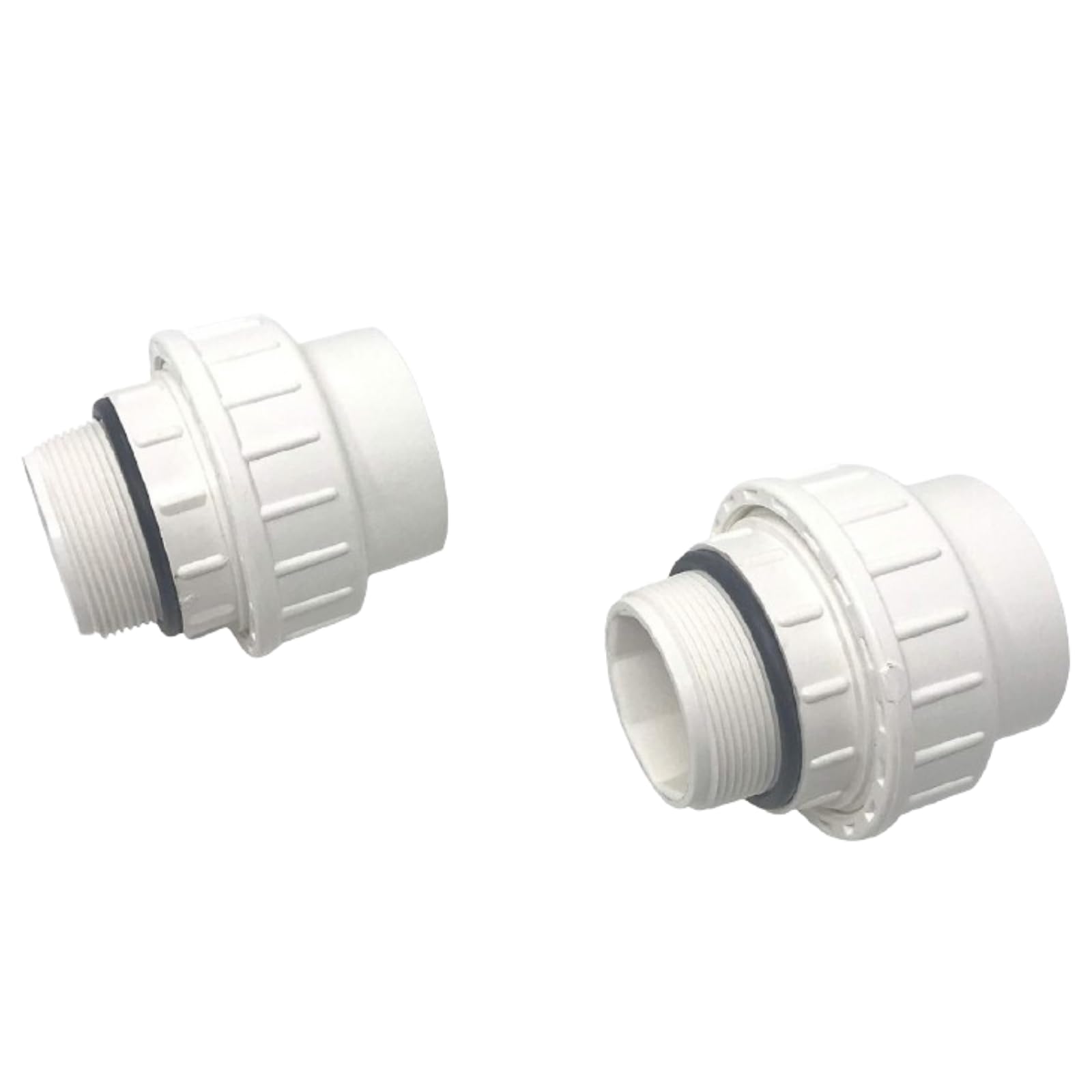 2 Pack Pump Union 2" MPT x 2" Slip for Pentair(R)* IntelliFlo WhisperFlo Pool Pumps, Aftermarket Replacement, White