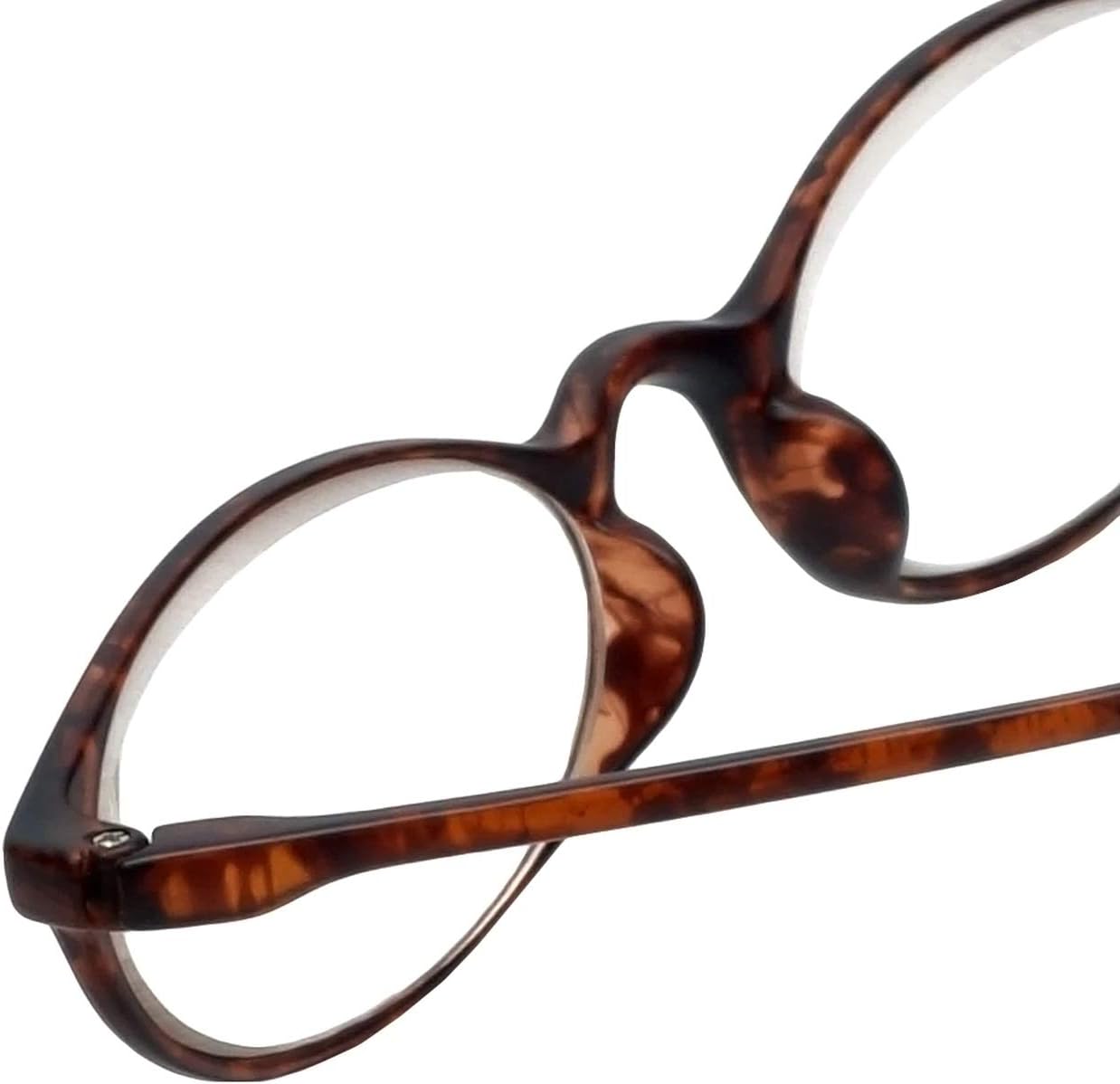 Calabria 719 Flexie Oval Flexible Reading Glasses +5.00 Tortoise Havana Men Women Trendy Bendable Readers TR90 Frame Durable - Image 4