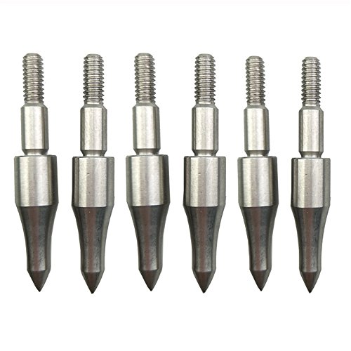Archery Screw-In Arrow Tip 150 Grain Traditional Arrowhead Hunting Arrow Head Compound Recurve Bow Target Field Point Practice 10 Pcs #TOP11