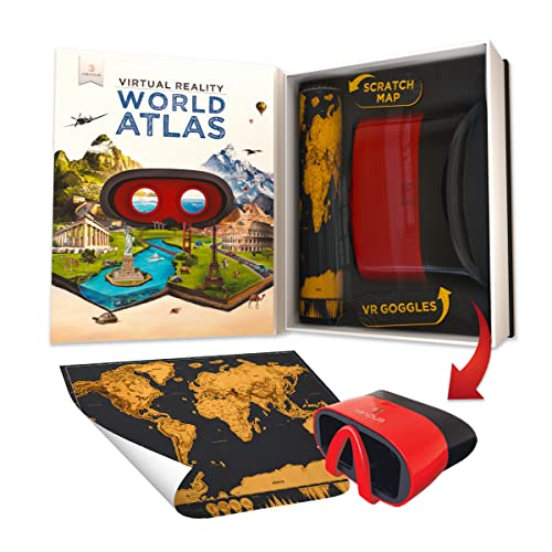 Abacus Brands 94345 Virtual Reality World Atlas Gift Box - Illustrated Interactive Vr Atlas And Stem Learning Activity Set thumb #1