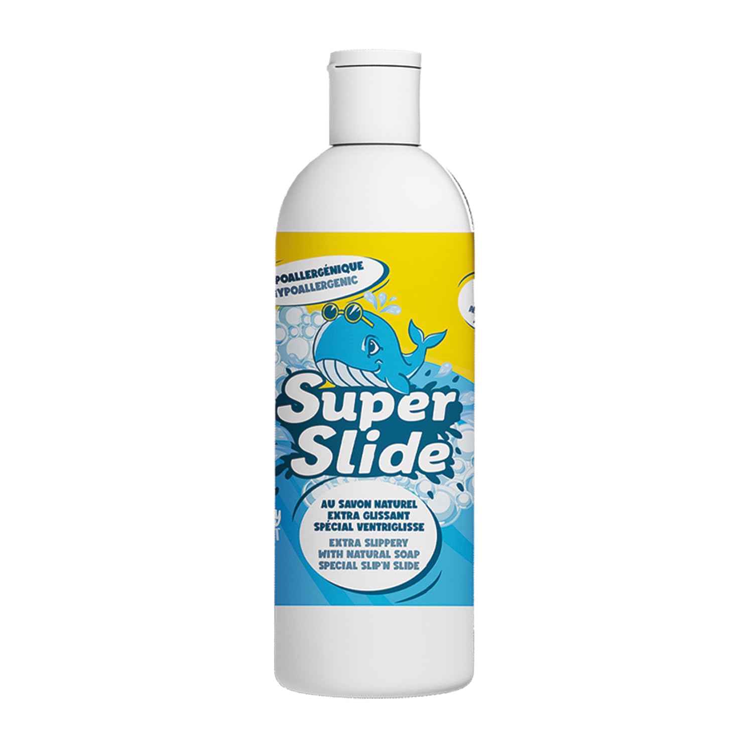 Super Slide Natural Soap Extra Slippery 1L | Special Slip'n Slide | Natural Soap | Made in France | Hypoallergenic | Extra Slippery | Fastest | Water Playground Game | 100% Fun | OriginalCup